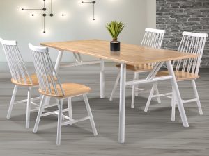 Bosco Solid Wood Chair & Allias Dining Table Set Manufacturer