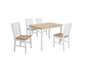 Aero Chair and Brisbane Table Wood Seat
