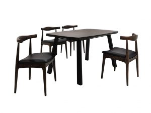Elbow Chair & Bowmore Table - Solid Wood Dining Set