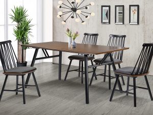 Bosco Two-Tone Fabric Cushion Chair & Table Set Wholesale