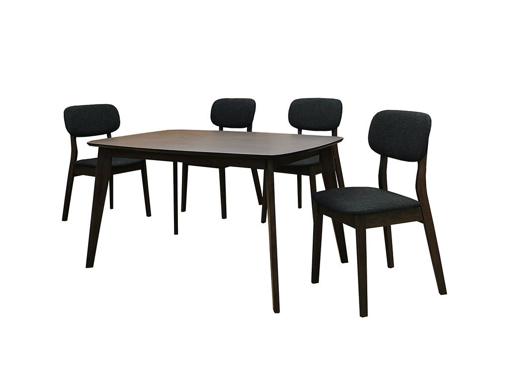 Scala Solid Wood Dining Set - Rustic Brown